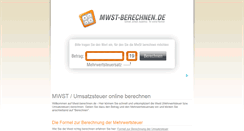 Desktop Screenshot of mwst-berechnen.de